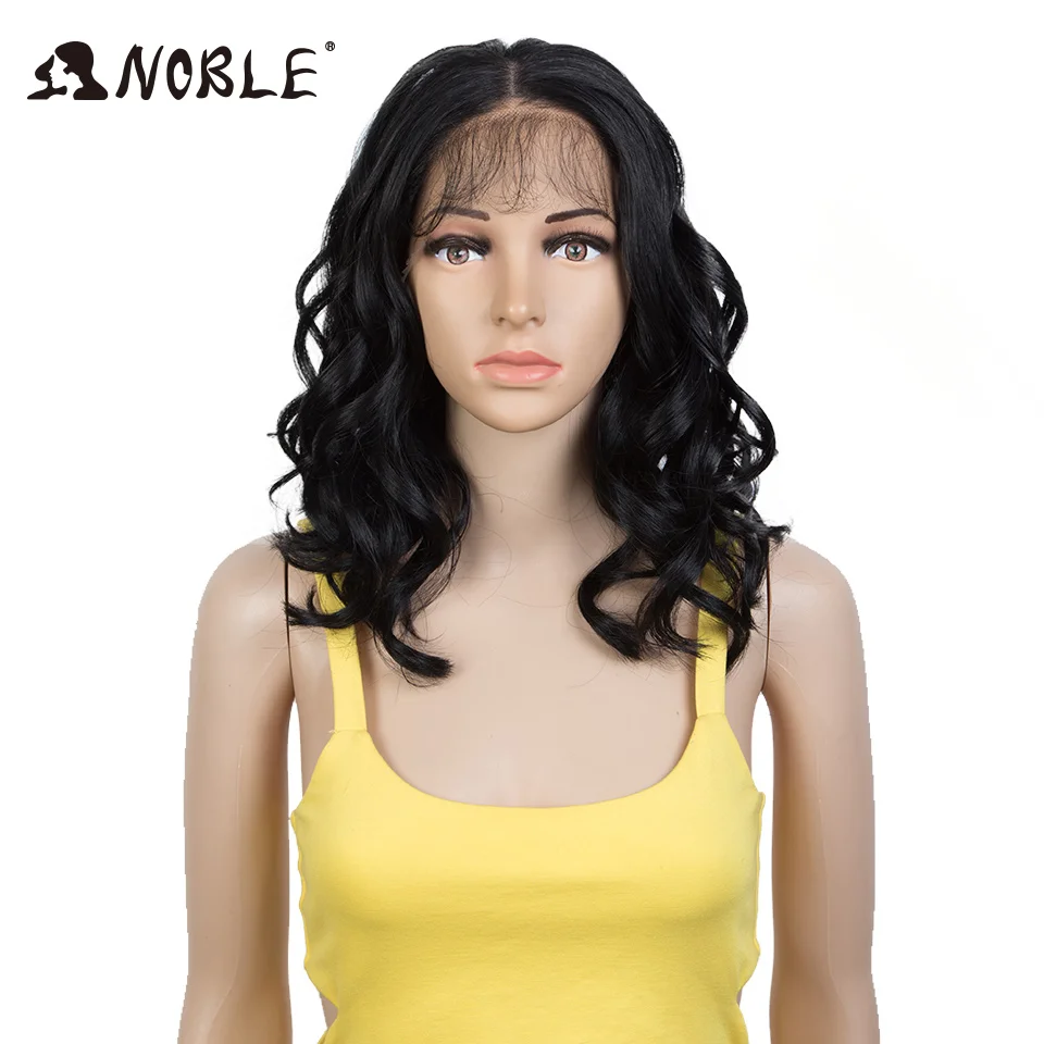 Noble 13x7 Lace Front Wig Synthetic 12 inch Long Wavy ombre blonde Wigs For Women Ombre Lace Front Wig Synthetic Lace Front Wig