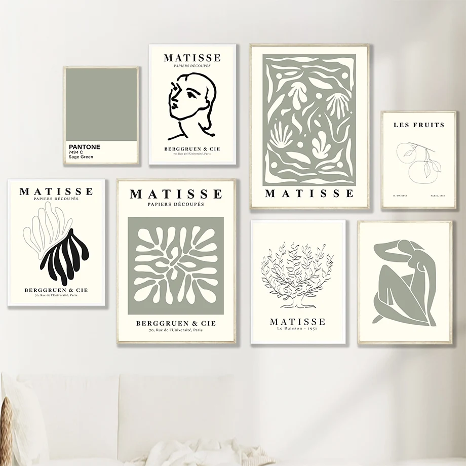 Абстрактная Настенная картина Matisse цвета Пантон кораллового скандинавские