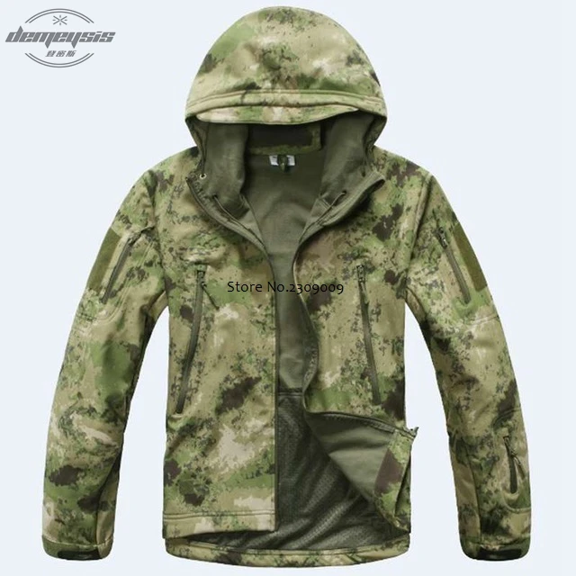 fg jacket Военная форма, камуфляжный костюм, ветронепроницаемые теплые армейские куртки для мужчин и женщин, походная охотничья куртка, тактические тренировочные штаны - Цвет: fg jacket