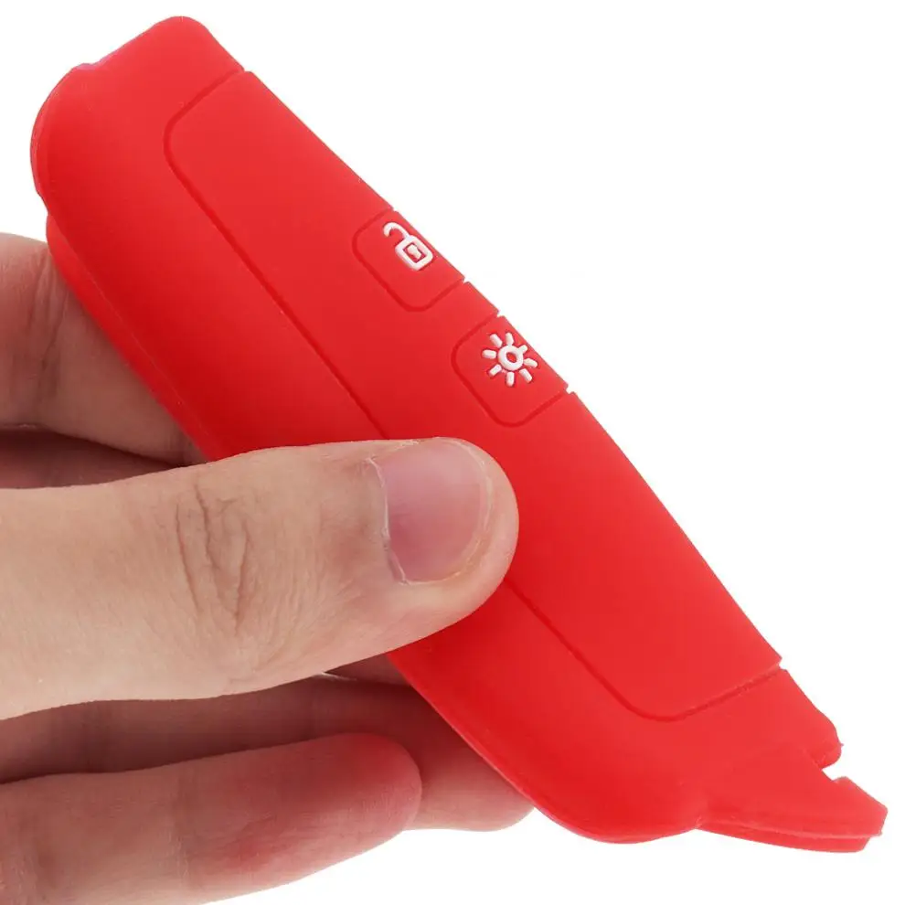 2 кнопки силиконовый чехол для автомобильного ключа с прямой пластиной защитный