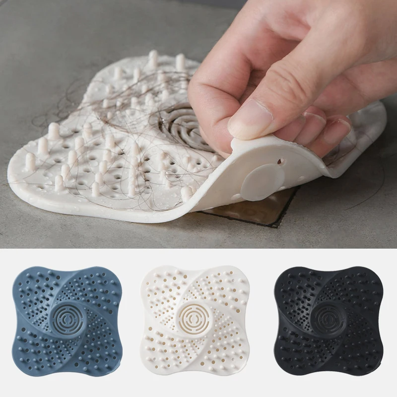 

Silicone Fan-shape Floor Drain Kitchen Sink Strainer Waste Plug Hair Filter sink strainer hair catcher hair drain catcher