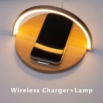 

3 Lighting LED Desk Lamp Fast Wireless Charger Adjustable Angle Charging Table Light Foldable Night Light Bedside Lamp