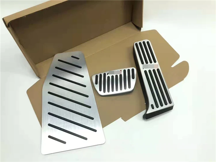 silver 3pcs Для Toyota RAV4 RAV-4, алюминиевая Автомобильная педаль акселератора, педаль тормоза, 3 шт., подставка для ног, накладка на педаль - Название цвета: silver 3pcs