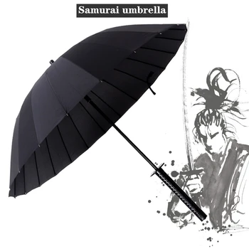 

Samurai Sword Long Handle Man Umbrella Windproof Business Sword Warrior Self-defense Sunny Creative Umbrella Mens Gift