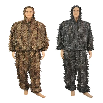 

Outdoor Ghillie Suit Typhon Camo Camouflage Clothing 3D Jungle Hunting Jacket + Pants Set