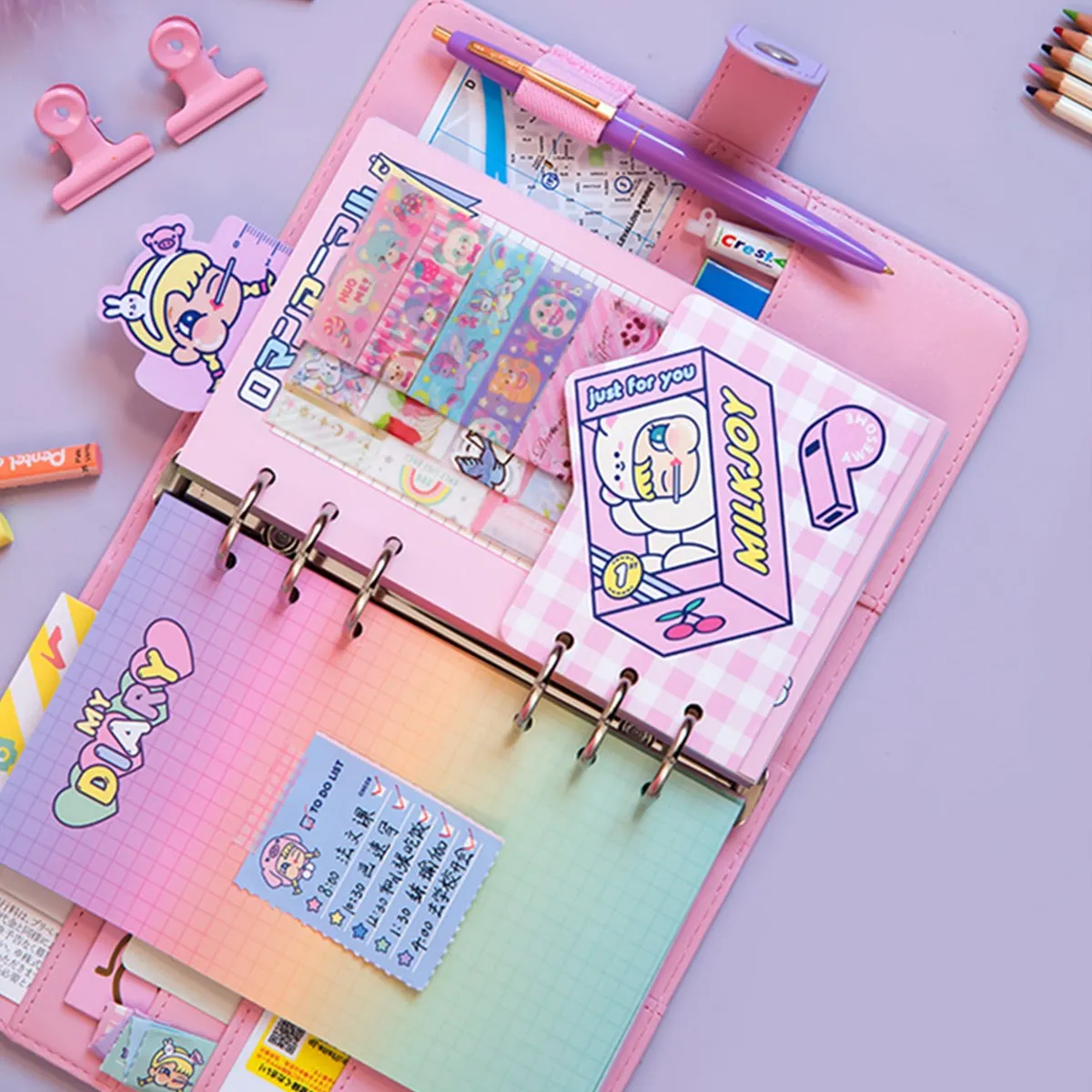 1 шт. дневник милый мультфильм Kawaii Сделай Сам блокнот девушка сердце счет дневник план повесток дня А6 блокнот Вкладыш блокнот дневник