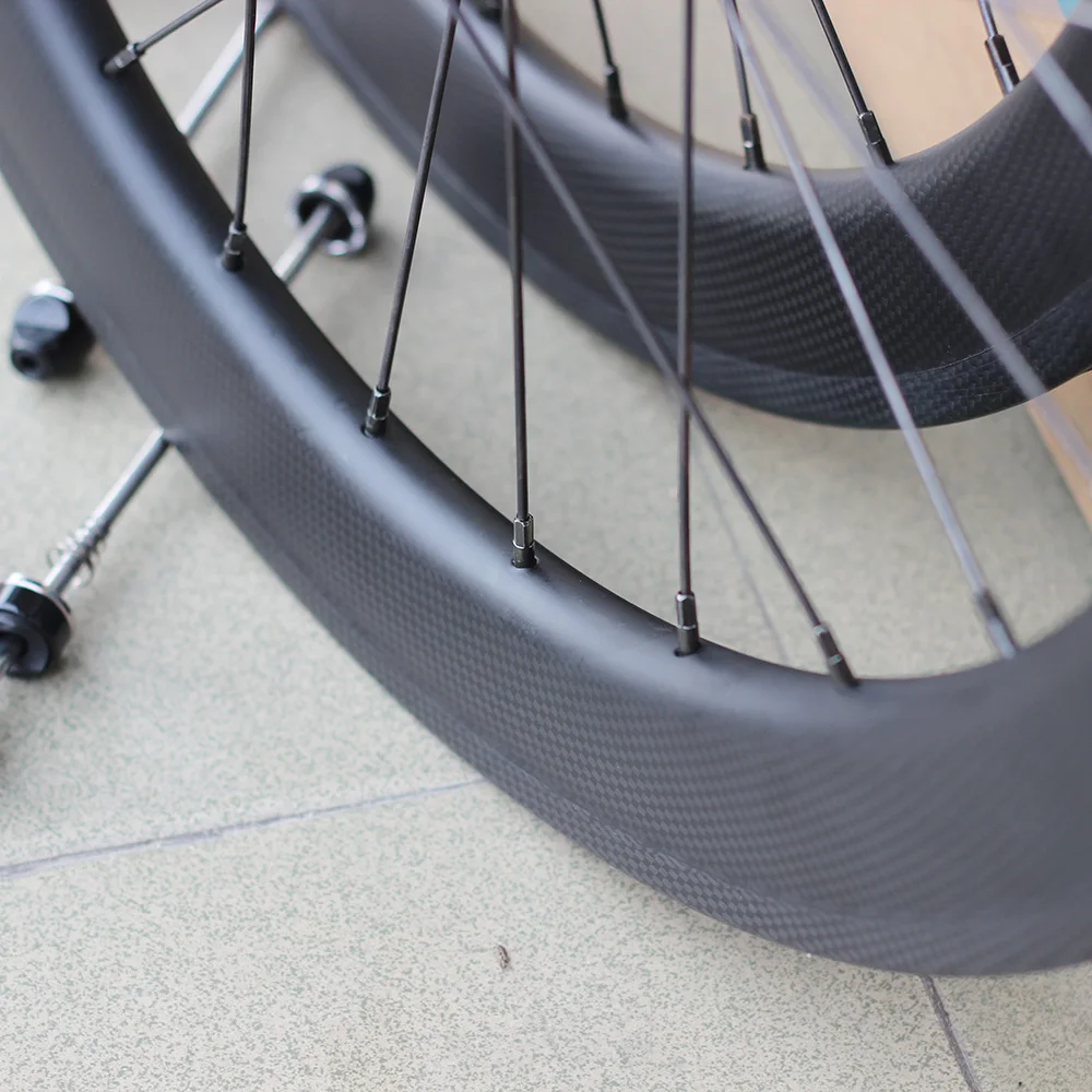 

Carbon Fiber 20" 451 Wheelsets 24H Rim Caliper Disc Brake For Folding Bike Minivelo Bike