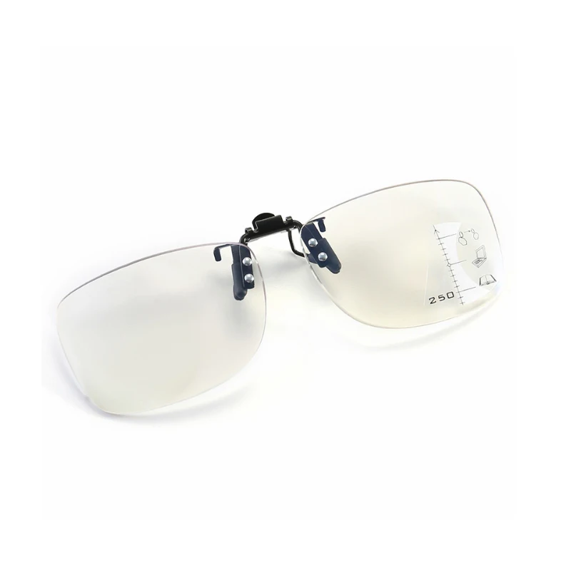 Ультралегкие прогрессивные многофокусные фотохромные очки для чтения мужские умные очки для чтения с зумом Женская дальняя близорукость анти-синяя ходьба и на прищепке, для вождения пресбиопические очки - Цвет оправы: No discoloration