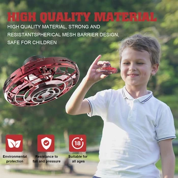 

flynova The Most Tricked-Out Spinner Hand Flying Finger Game Toys UFO LED Drone Saucer Flying Disc Gift For Child Adult gift