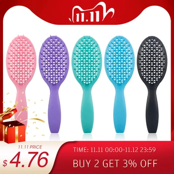 

1 Pcs Professional Hairdressing Massage Comb Salon Hair Care Styling Tool Anti-static Tangle Hair Brush Wide Tooth Massage Comb