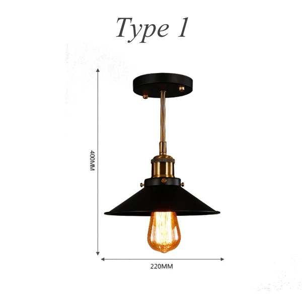 Винтажный светильник s потолочный светильник Ретро промышленный Железный бытовой светильник Лофт настенный светильник для комнаты кухни дома