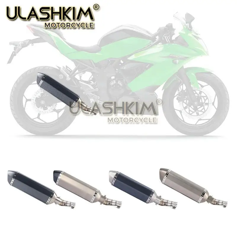 Мотоциклетная выхлопная контактная средняя труба для Kawasaki Z250 2008- Ninja 300 2013- Ninja 250R 2008