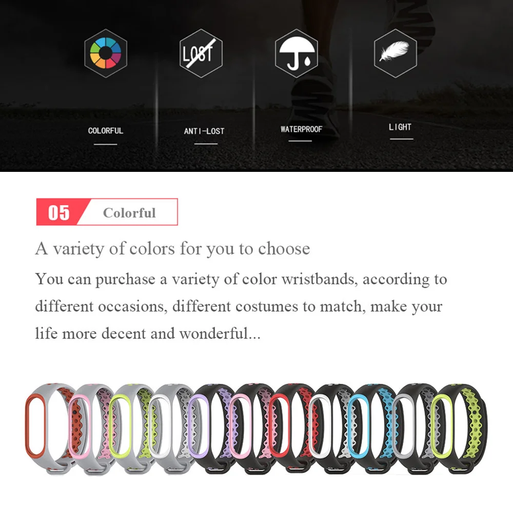 Mijobs Mi Band 4 ремешок спортивный mi band 3 браслет для xiaomi с цветным силиконовым ремешком