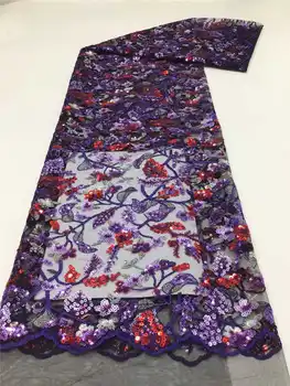 

Embroidery Sequins Tulle Fabric High Quality Latest African Bead Tube Fabric with Glitters Sequins for Wedding Dress NN594