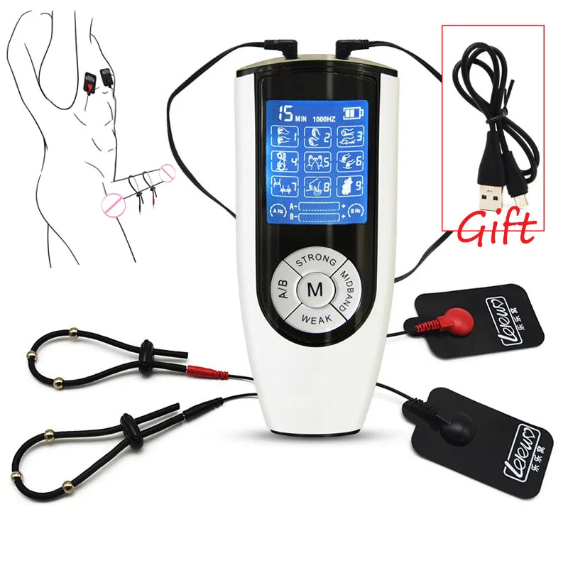 Male Masturbator Strongest Electroshock Sex Kit E-stim Anal Plug Penis Ring Massage Pad Urethral Sound Catheter Dilator Bdsm Toy