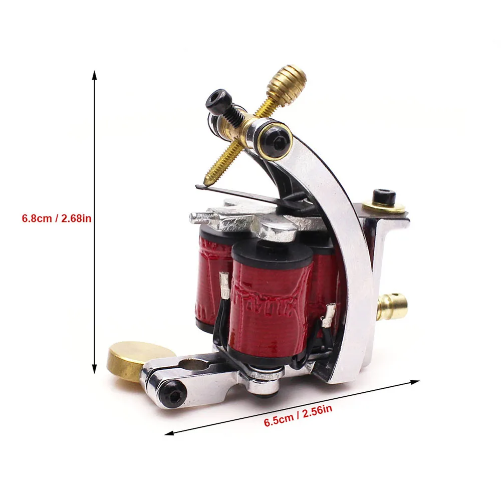 Tattoo Machine 10 Wraps Coil Professional Tattoo Gun Machine For Liner& Shader Tattoo Instrument Tattoo Accessories Device