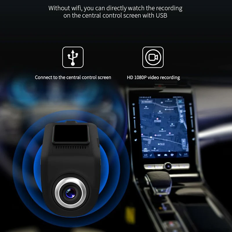 Мини видеорегистратор с USB 1080P Автомобильный ADAS автомобильная цифровая