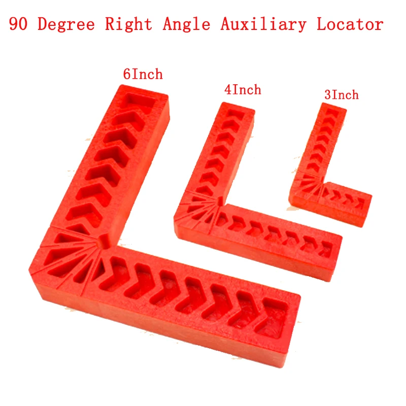 90 Degree Right Angle Auxiliary Locator 3" 4" 6inch Woodworking tools plastic square angle Ruler Holder Plastic square 1Pcs