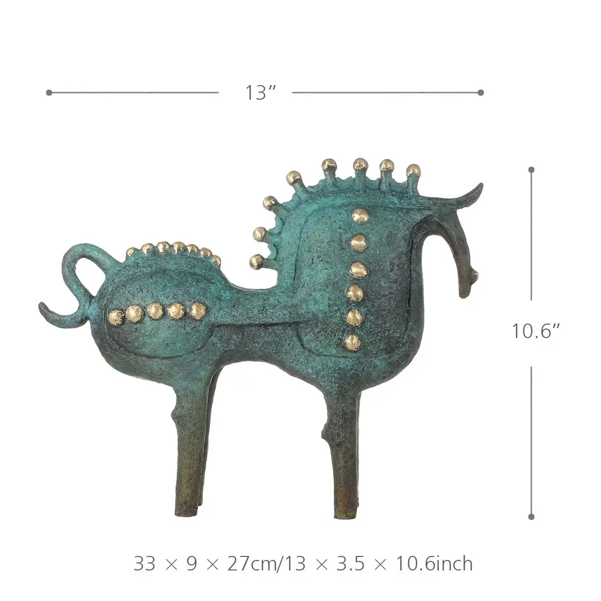 

Exaggerative Horse Bronze Sculpture Abstract Design Style Modern Art Animal Sculpture Horse Home Decoration