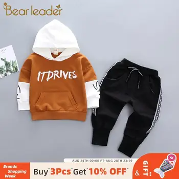 

Bear Leader Kids Boys Hooded Clothing Suits 2020 New Fashion Toddler Baby Pullover and Pants Outfit Children Casual Clothes 1 4Y