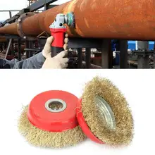 Проволочная щетка 5 шт. стальная проволочная манжета колеса щетка полировка для шлифовки вращающийся инструмент для полировки металла ржавчины