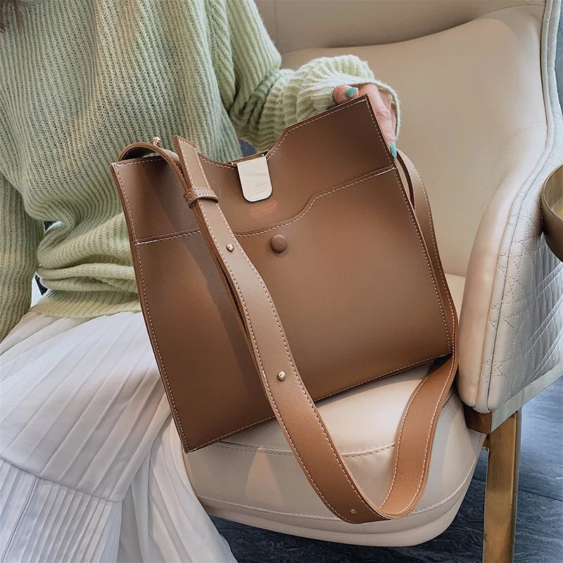 

Simple crossbody bag waterproof and anti-theft pu leather single-shoulder bag with large capacity kmuysl