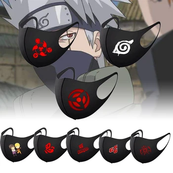 

Anime NARUTO Cosplay Face Mask Adult Street Sports Half Face Dust-Proof Masks Black Mouth Cover