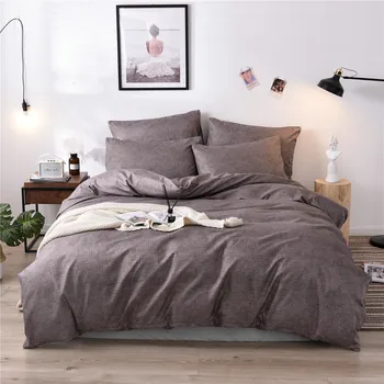 

Modern Bedding Set Solid Duvet Cover Set Bed Set Twin Double Queen Quilt Cover Bed linen (No Sheet No Filling)