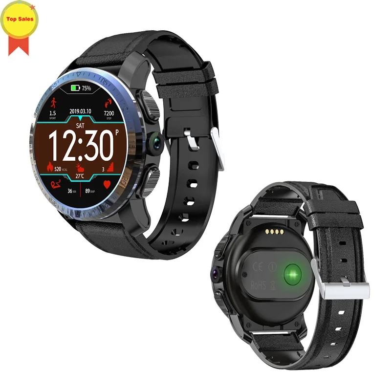 Новая мода MTK 6739 Smatwatch две системы android os lite os 4G 1,39 ''AM OLED 800mAh 8.0MP wifi gps Смарт часы телефонный звонок - Цвет: black leather strap