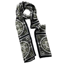 

2021 Brand Designer 100% Pure Silk Scarf Female Foulard Bandana Long Shawls Wraps Winter Neck Scarves Pashmina Lady Hijab Luxury