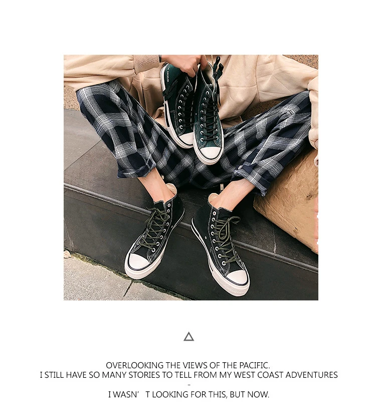 Men's Vulcanize Shoes New 2019 Autumn Fashion High Top Sneakers Men Casual Canvas Shoes Outdoor Footwear Zapatos De Hombre 