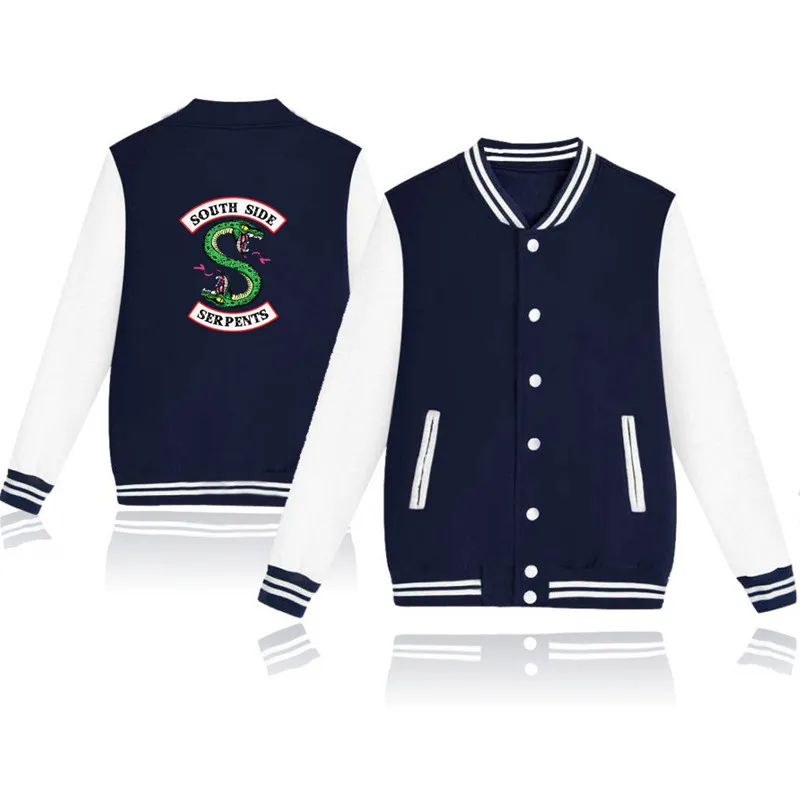 jacket 1 American TV South Side Serpents Riverdale Southside Women Fashion Jacket South Side Mens Female Fans Casual Baseball Jacket - Цвет: jacket 1