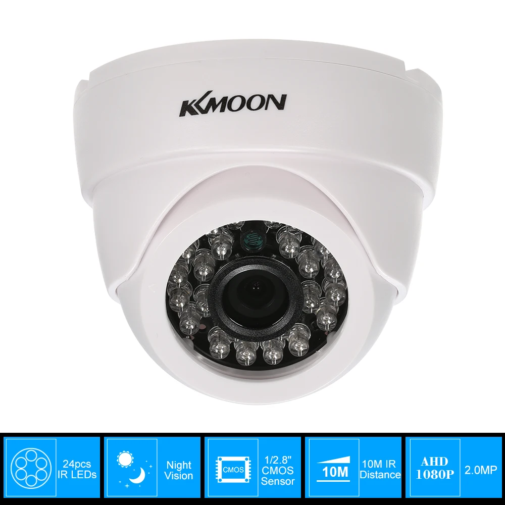 

1080P AHD Dome CCTV Camera 3.6mm Lens 1/2.8 CMOS 2.0MP IR-CUT 24pcs IR LEDS Night Vision for Home Security
