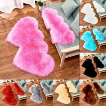 Пушистый коврик, искусственные шерстяные коврики, противоскользящие, из искусственного меха, коврики для спальни, карамельный цвет, подушка для сиденья, ковровое покрытие, коврик для зоны пелудо