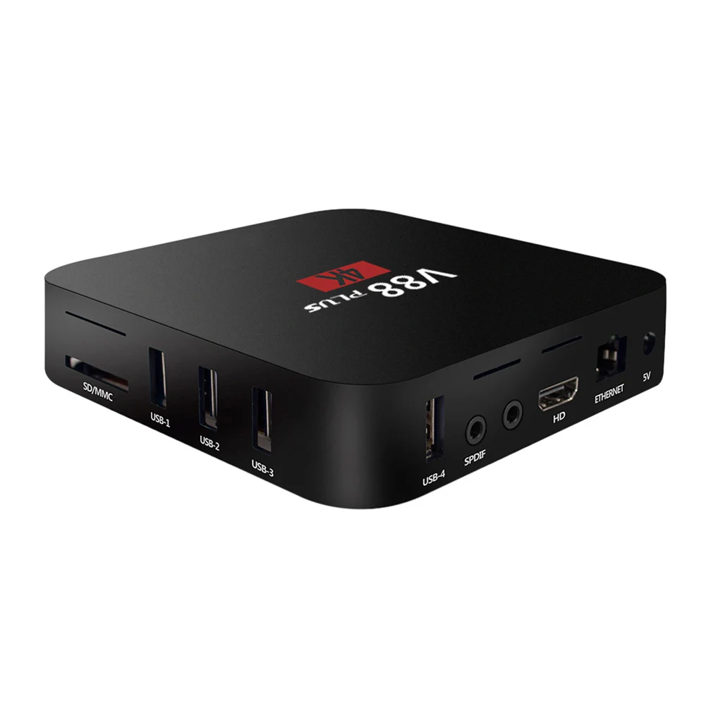 Android tv Box V88 1 ГБ ОЗУ 8 Гб ПЗУ RK3229 четырехъядерный 1080P HD WiFi смарт ТВ приставка медиаплеер телеприставка