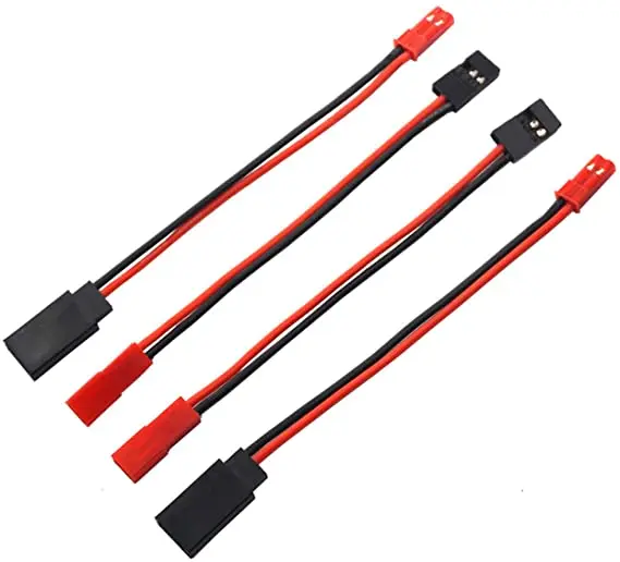 6-Piece JST To JR/Futaba Servo Adapter Cables For RC Batteries & Electronics