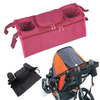 

Baby Stroller Bag Hanging Organizer Bottle Cup Holder Storage Large Capacity Pushchair Console Tray Pram Accessories