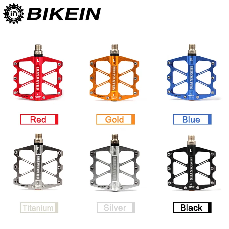 BIKEIN велосипедные педали на платформе для активного отдыха MTB алюминиевые педали с ЧПУ 4 герметичные подшипники BMX педали для горного велосипеда 6 цветов