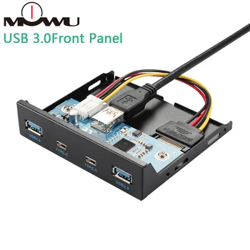 

MOWU 3.5 inch Custom 2-Port USB 3.0 and 2-Port USB Type C Computer Case USB Front Panel