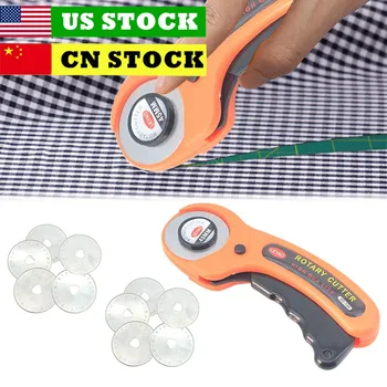 

45mm Rotary Cutter Blades Fabric Circular Cutting Patchwork Leather Cutter Craft Knife Sewing Tool Leather Cutting Tools Set