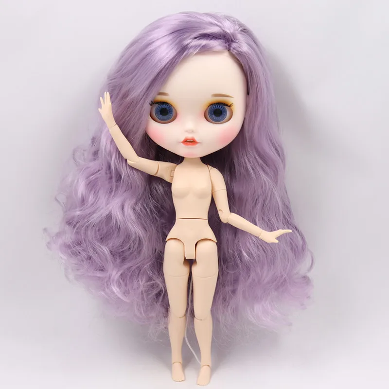 ICY Blyth пользовательская кукла белая кожа и тело тела Новая Улыбка Рот матовое лицо 1/6 игрушки BJD DIY модные куклы девочка подарок Специальное предложение - Цвет: Nude doll