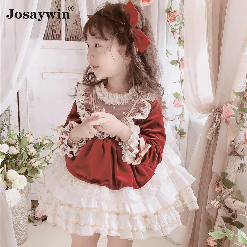 Dress for Girls Baby Autumn Winter Lolita Girl Kawaii Wedding Dress Girl Ball Gown Princess Party Vestidos Dress for New Year