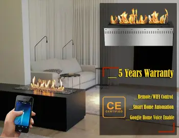 

hot sale 18 inches automatic bio ethanol fireplace wifi control