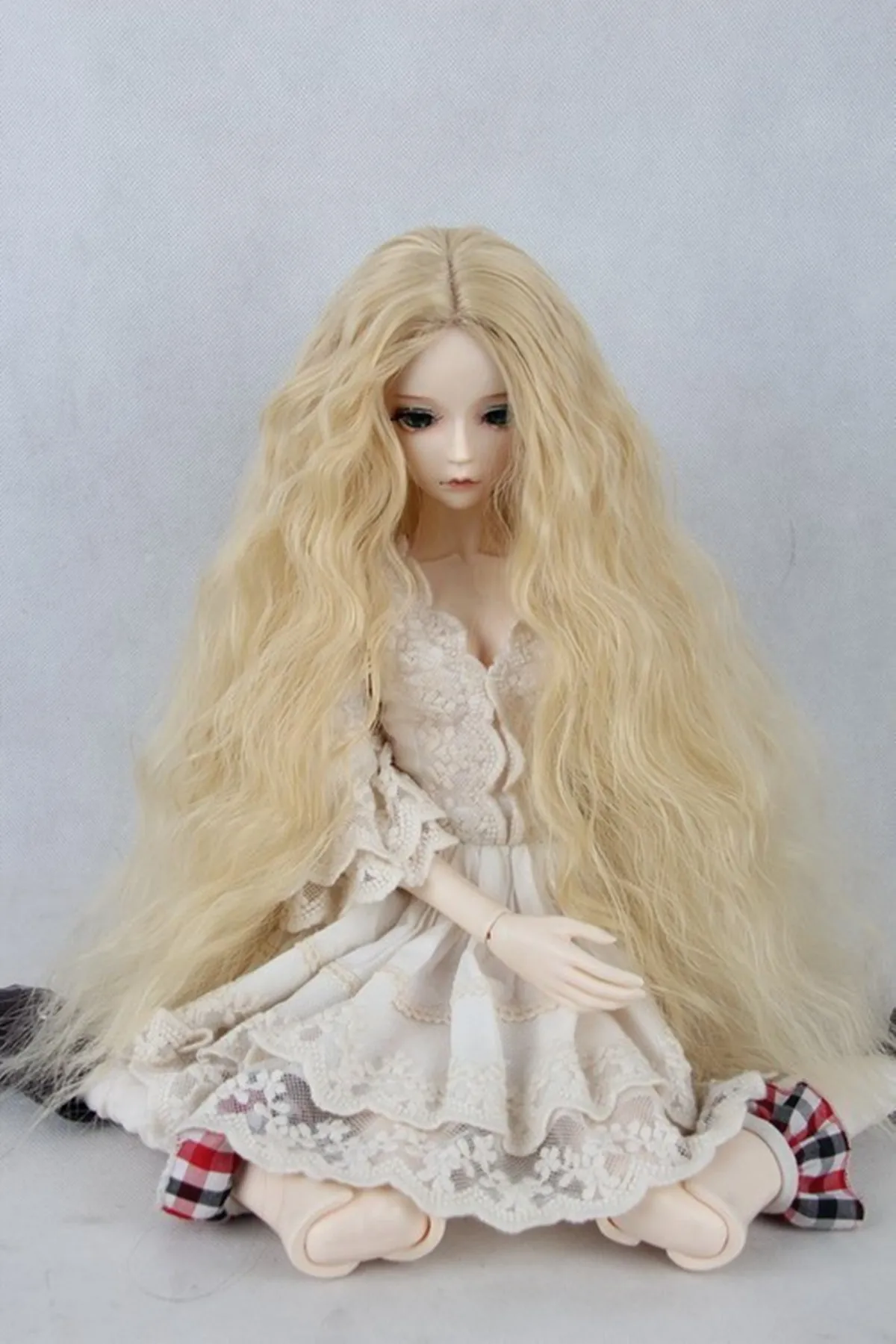 

BJD / SD doll wig and uncle / girl cut long curly noodles chloe, 1/3 1/4 1/6