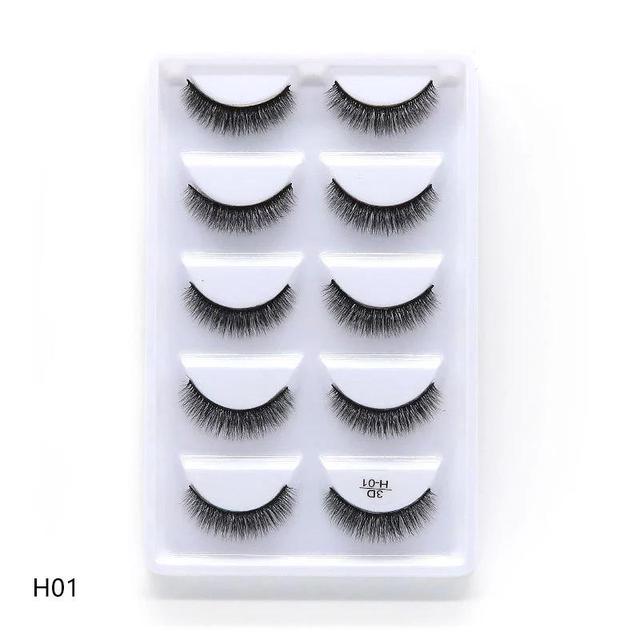 Eyelashes 2/10/30/50 Boxes 5 Pairs 3D Mink Lashes Bulk Natural False Eyelashes Soft makeup Eye Lashes cilios H13 G806