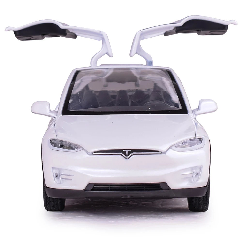 Новинка имитация автомобиля tesla 1:32 из сплава Литые и автомобили игрушки для детей