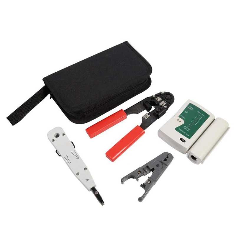 

Network Tool Kit, RJ45 RJ11 LAN Network Tool Set Kit for Network Cable Repair