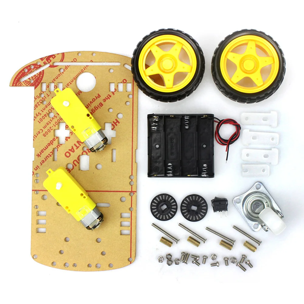 

Battery Powered Educational Platform Toy 2WD Smart Tank Parts Self Assembly Ultrasonic Model Car Chassis Kit DIY Kids Robot