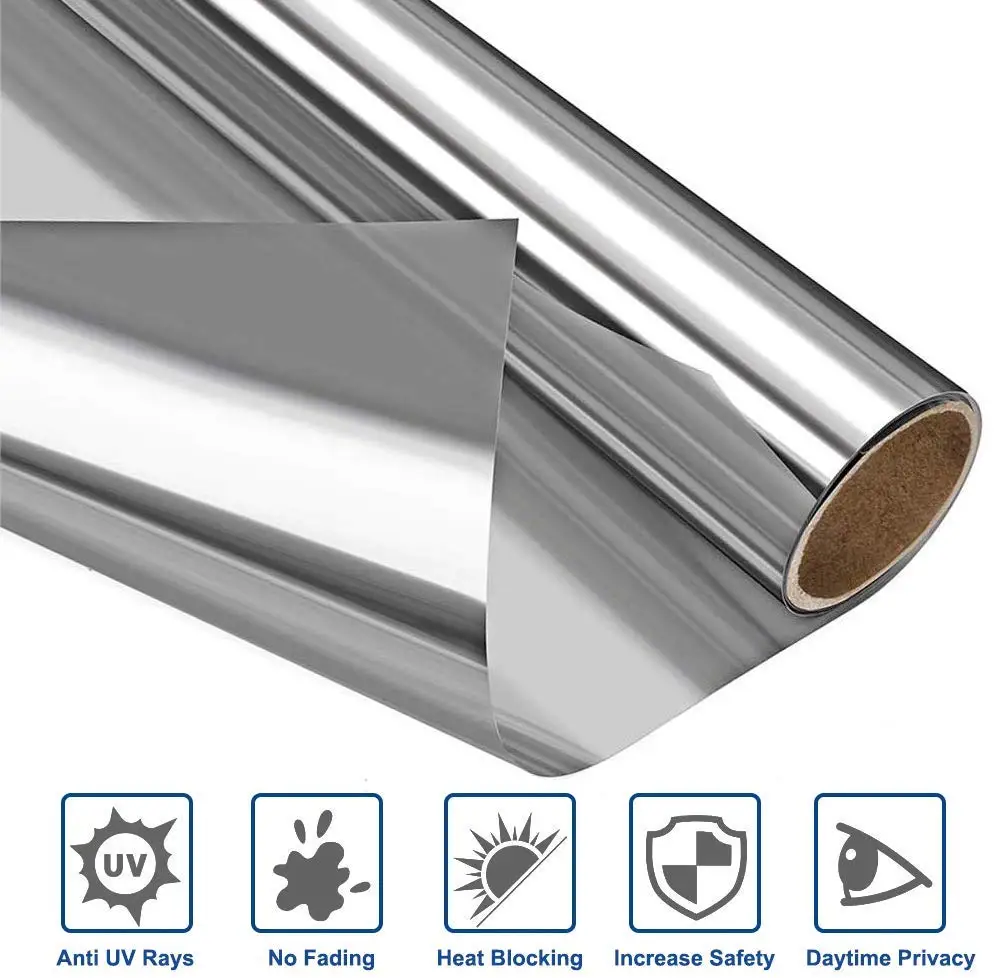 55cmx4m Heat Blocking Window Film Kit AntiUV Film Tint Reflective