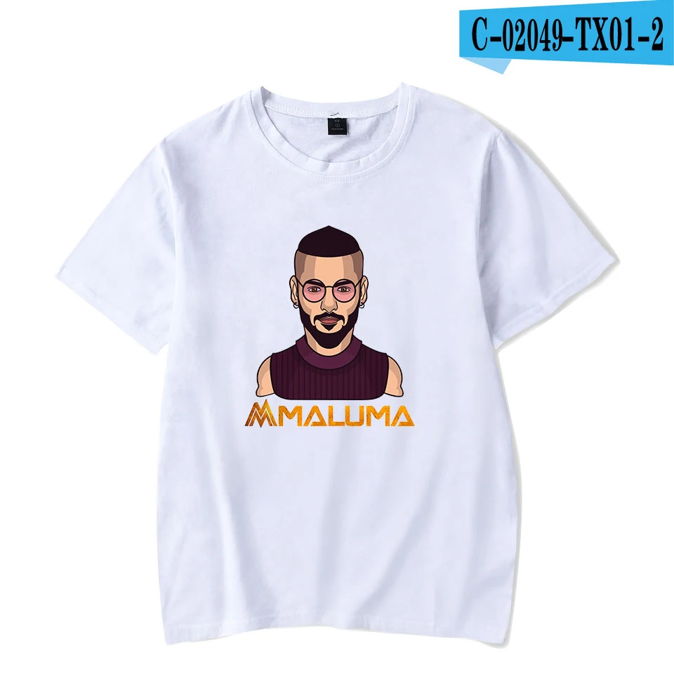 white Мужская рубашка malumaT хип-хоп футболка с короткими рукавами и maluma мужские модные роскошные хлопковые футболки для отдыха мягкие хлопковые футболки - Цвет: white